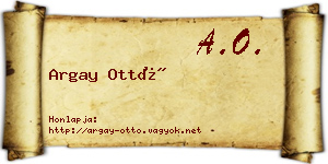 Argay Ottó névjegykártya