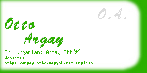 otto argay business card